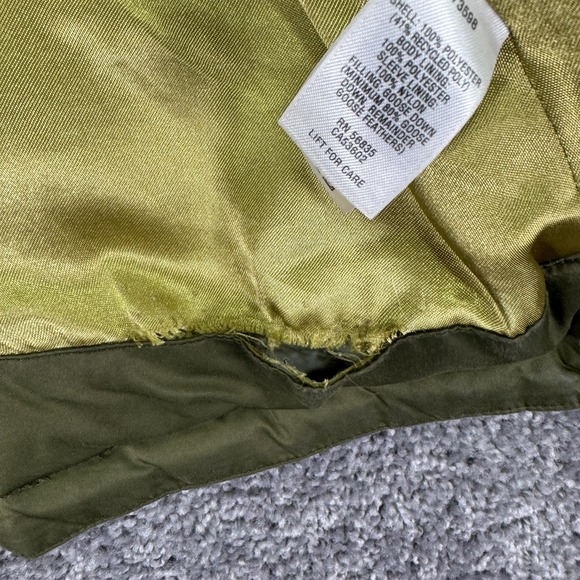 Cabela's Jacket Womens Large Green Down Puffer Hooded Full Zip Outdoor Winter - Picture 15 of 15